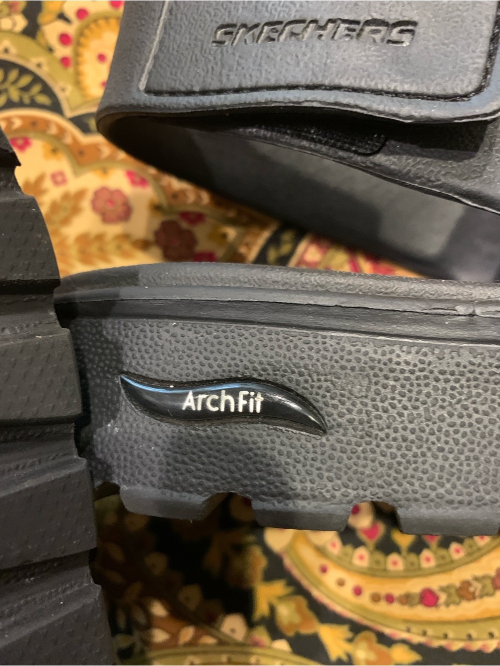 Sketchers Arch Fit Black Jeweled Sandal Size 10 - Picture 5 of 5